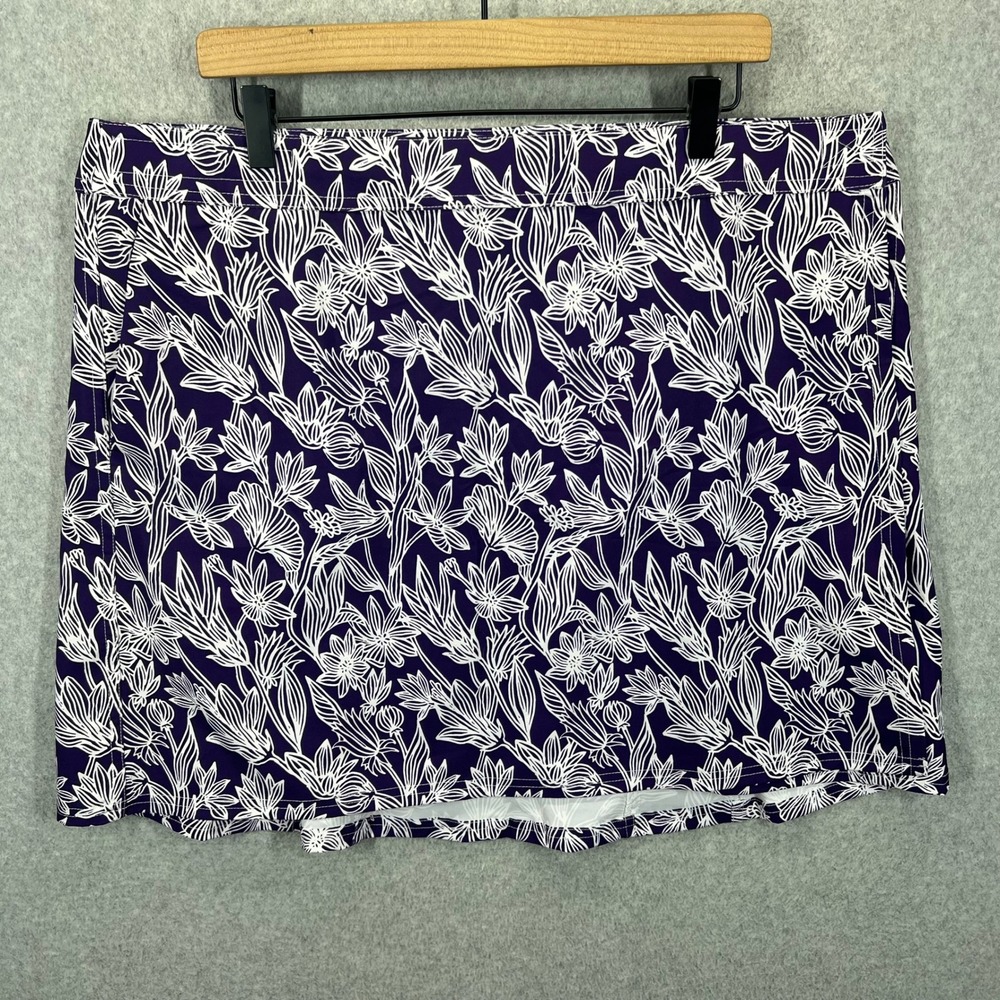 RipSkirt Skirt Womens XX-Large Purple Floral Wrap Quick Dry Stretch Beach EUC